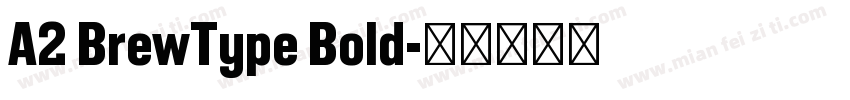 A2 BrewType Bold字体转换